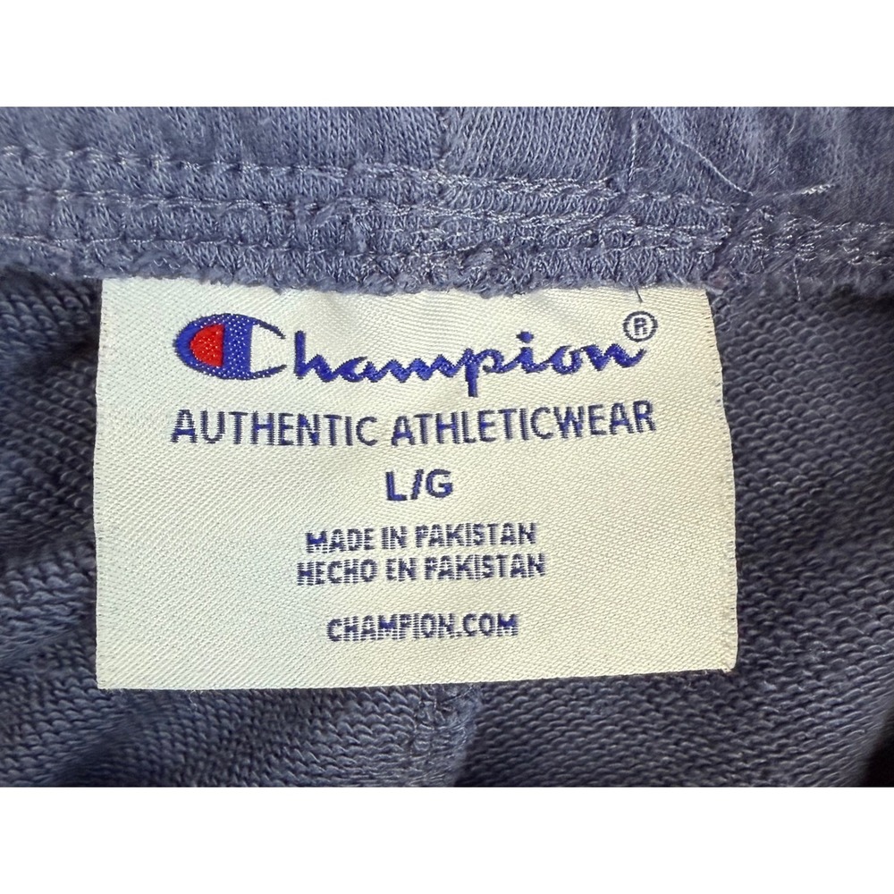 Champion Sweatpants Women L Blue Joggers Athletic Authentic Cotton Blend - Picture 9 of 9